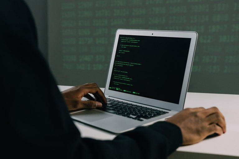homem em frente ao notebook profissional de carreira em dados